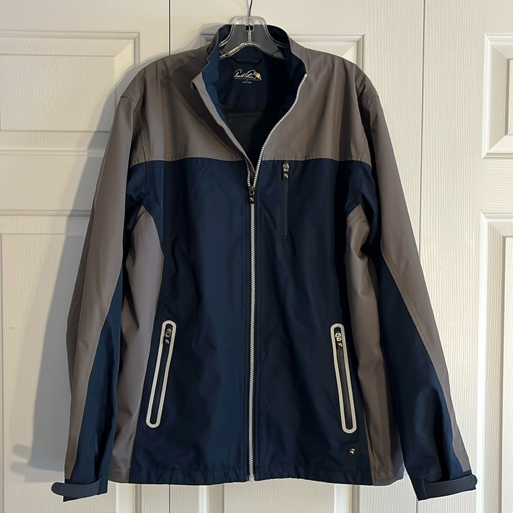 Arnold Palmer blue/gray golf rain jacket size L